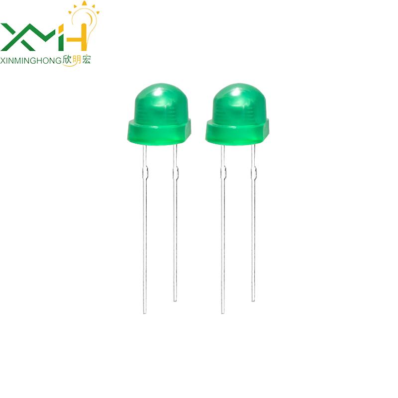 China Factory Hot Selling 5mm Straw Hat Led Green Color Lens Lamp Beads Diode 3V Indicator RoHS Certified 30000 Hours