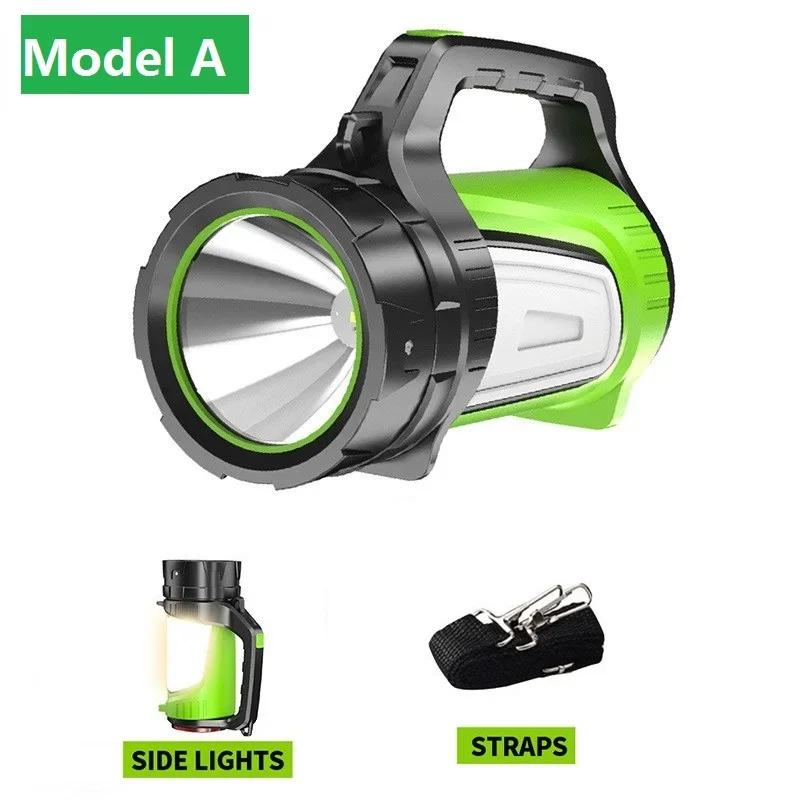 Многофункциональный открытый супер яркий аварийный светильник перезаряжаемый портативный прожектор боковой свет фонарик для восхождения на рыбалку