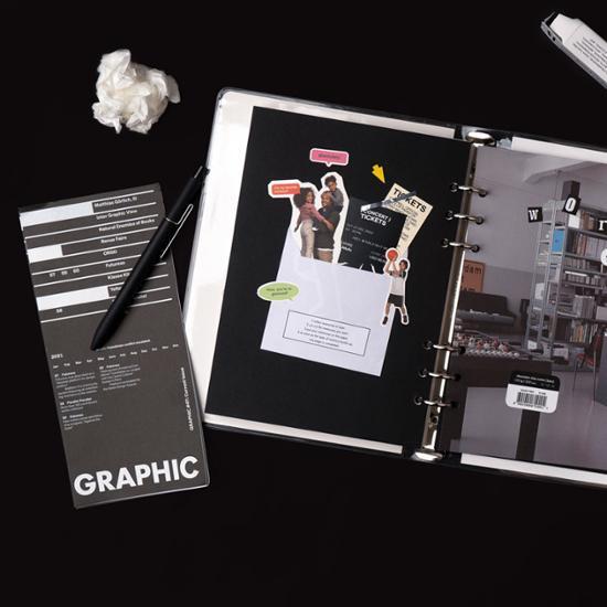 Luca Lab Scrap the Moment Пакет ежедневников постоянного года A5 с 6 отверстиями - популярная фраза в Корее.