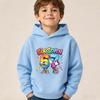 2026 New Autumn/Winter Christmas Boys' Rainbow Pattern Cartoon Hoodie "SIX SEVEN 67" - Trendy Streetwear