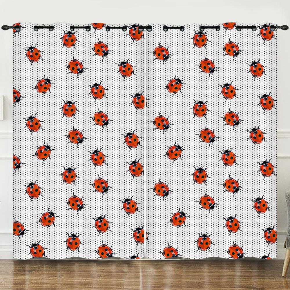 Штора Мультяшный Жук Животное Цифровая Печать Светонепроницаемая Штора Без Пробивки