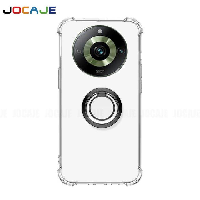 Мягкий прозрачный чехол с подставкой для кольца для Realme 11 10 pro plus 5G 4G, задняя крышка для телефона Realme 11pro, держатель кронштейна, прозрачные защитные чехлы для подушки безопасности