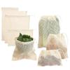 With Drawstring Reusable Produce Bags Filter Mesh Storage Pouch  Kitchen Gadget