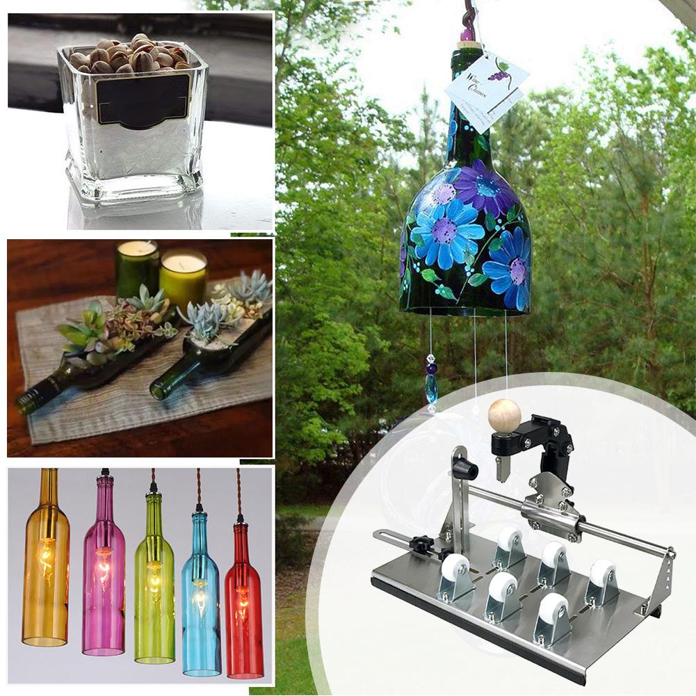 Резак для стеклянных бутылок Инструмент для резки бутылок Машина для DIY Набор для резки стекла для круглых квадратных бутылок для бутылок пива ликера виски