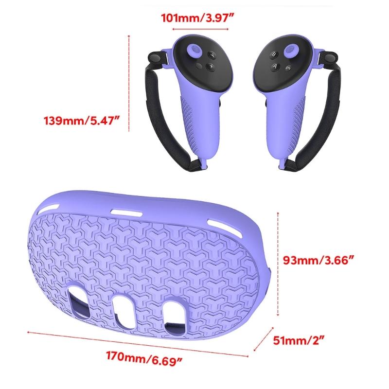 Необходимые 7 шт. аксессуаров для защиты VR-гарнитуры, рукоятки контроллера, колпачка джойстика, лицевых интерфейсов VR, кронштейна контроллера