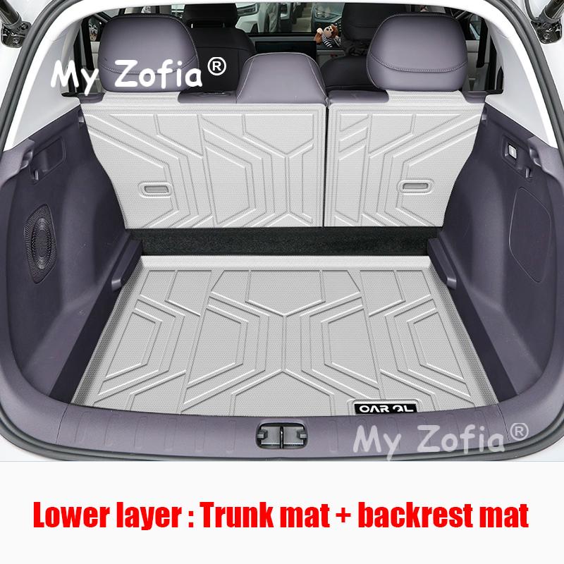 Для Leapmotor B10 2025 2026 Автомобильный коврик в багажник из ТПЭ Защитная накладка на спинку сиденья Антипинающая накладка Водонепроницаемые Индивидуальные аксессуары