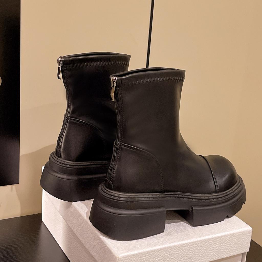 Fashion Classic Versatile Platform Heightening Martin Boots Women's Autumn and Winter New Women's Boots Trendy Shoes