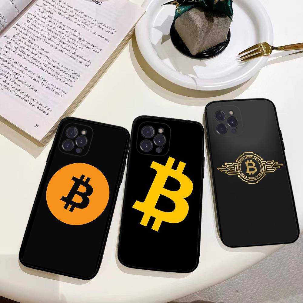 Роскошный чехол для телефона Bitcoin для iPhone 16 15 8 7 6 6S Plus X SE XR XS 14 11 12 13 Mini Pro Max