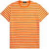 Polo Полосатая футболка с вышивкой логотипа, с круглым вырезом и короткими рукавами SS24 Мужские футболки Оранжевая MNPOTSH1N822112-800