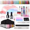 PHOENIXY 20 Colors Gel Polish Set 36W Nail Light Lamp Manicure Tools Decoration Art Desgin At Home Complete Beginner Nail Kit