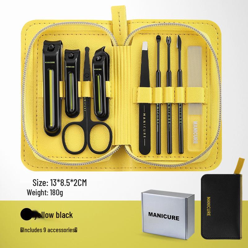 Manicure Set Nailans Deluxe: Антибрызговые кусачки для ногтей и ушная палочка с изогнутыми щипчиками для ногтей