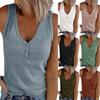 Stylish Women's Sleeveless Vest With V Neck And Ribbed Design For Summer Comfort