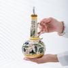 Керамическая бутылка-диспенсер для оливкового масла с ручкой, ручная роспись – 550 мл, в винтажном средиземноморском стиле