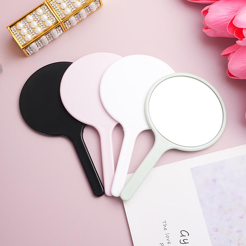 Прочное DIY Зеркало для макияжа Ручное Маленькое Круглое Ручное Зеркало Защита от падений С ручкой Портативное Зеркало Дом