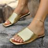 Летние модные новые повседневные однотонные сексуальные элегантные женские сандалии на плоской подошве с квадратным носком, пляжные удобные шлепанцы