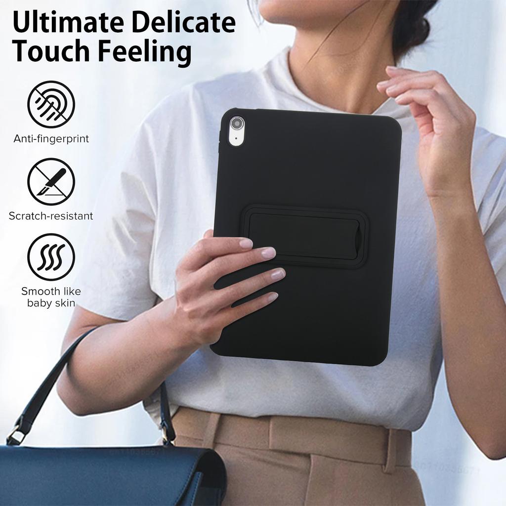 Для iPad (2025)/10.9 (2022) Чехол TPU + PC с подставкой, приятный для кожи, для планшета