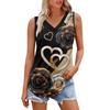 Women's Girl V Neck Tank Top Printing Casual  Top Tank Tops For Women Loose Fit Sleeveless Tops Flowy