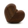 Heart-shaped Ring Box Compact Size Portable Retro Style Wooden Proposal Wedding Ring Holder Jewelry Organizer