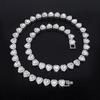 1Pcs Shiny Heart Rhinestone Necklace Alloy Rock Party Jewelry New Chain Bracelet