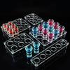 Multi-slots Wine Cup Holder 32/38mm Shot Glasses Holder Supplies Shelf Cup Serving Tray  Champagne