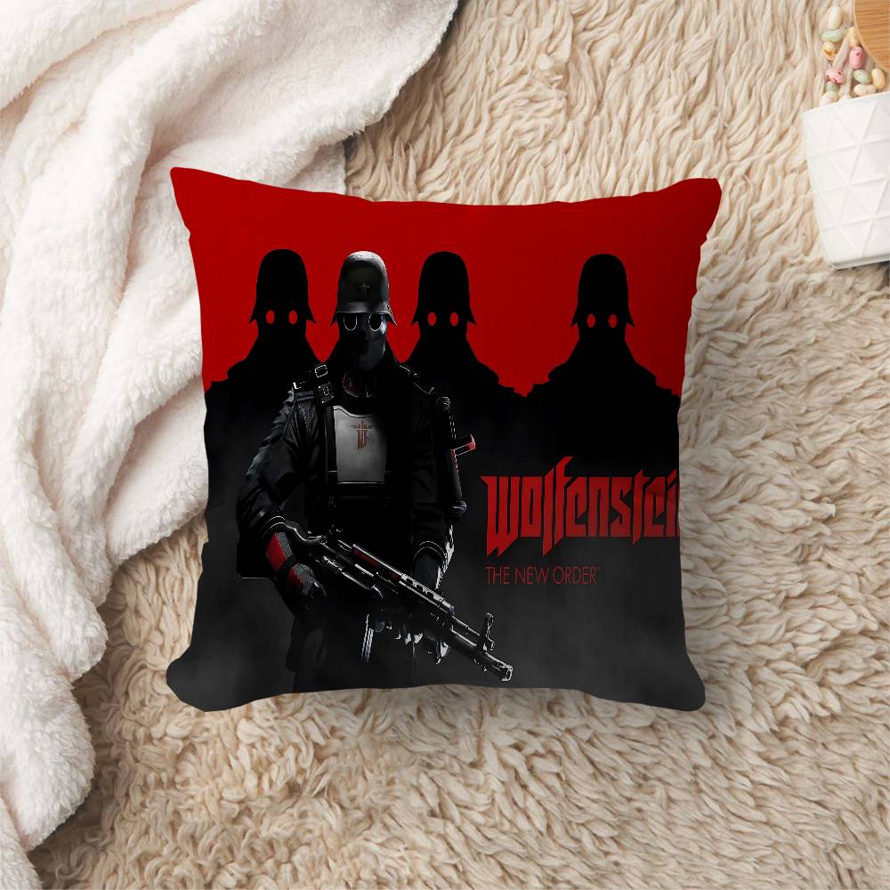 Wolfenstein Pillow Gifts Home Office Furnishings Bedroom Sofa Car Cushion Cover case xcm