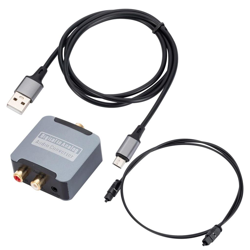 DAC Digital To Analog Audio Converter Optical SPDIF Toslink Coaxial Input To L/R RCA 3.5mm Jack Headphone Amplifier Output