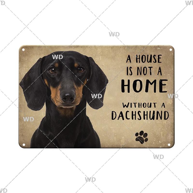 Винтажные жестяные вывески с собакой, декоративная доска, металлическая пластина в стиле ретро для дома, гостиной, мужская пещера, кафе, ферма, ретро-плакат, настенный художественный декор