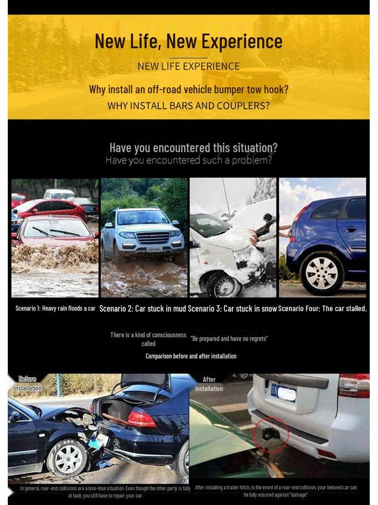 Крюк для буксировки и кронштейн фаркопа для пикапа Ford Ranger, для модификации Raptor