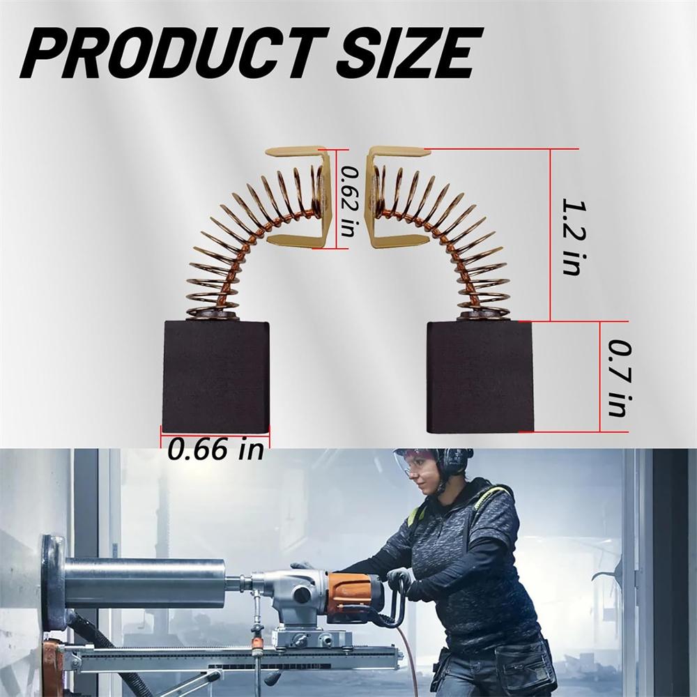 2Pcs Carbon Motor Brush Set 505352801 For Husqvarna Concrete Core Drill DMS 240