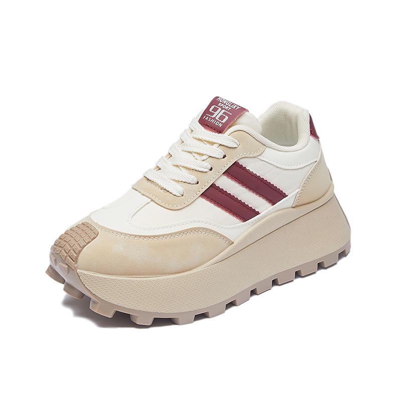 Korean Style Women's 2025 Spring Forrest Gump Shoes - Thick-Soled, Height-Increasing Casual Running Shoes HL871-1