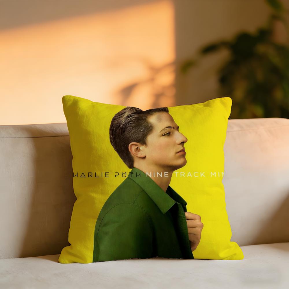 Charlie Puth Album Cushion Cover Cozy Velvet Throw PillowSoft Warm Cushion For Sofa Bed