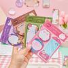 1 Piece Cartoon Adhesive Cute Kawaii Animals Candy Color Notepad Memo Pad Office School Supplies Stationery Sticker
