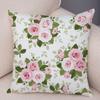 Rose Red Flower Pillowcase Decorative Bird Flower Plant Pillowcase Cushion Sofa Home Car