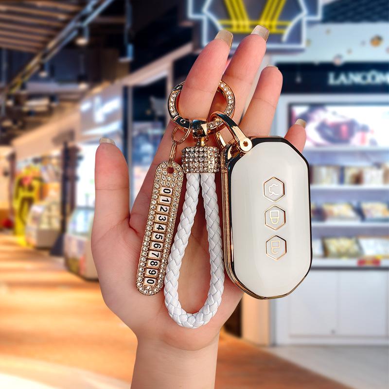 Wuling 2020 Smart Car Key Cover - Premium Capgemini Key Shell with High-Grade Buckle for Men & Women