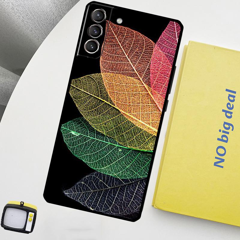 Чехол для телефона 'Цветные листья' для Samsung Galaxy S25 Ultra S20 S21 S22 S23 Plus S24 Ultra S9 S10 S25 FE