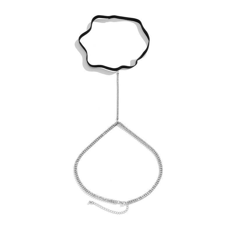 Европейская и американская многослойная цепочка на бедро со стразами - Сексуальное эластичное пляжное украшение на ногу для женщин