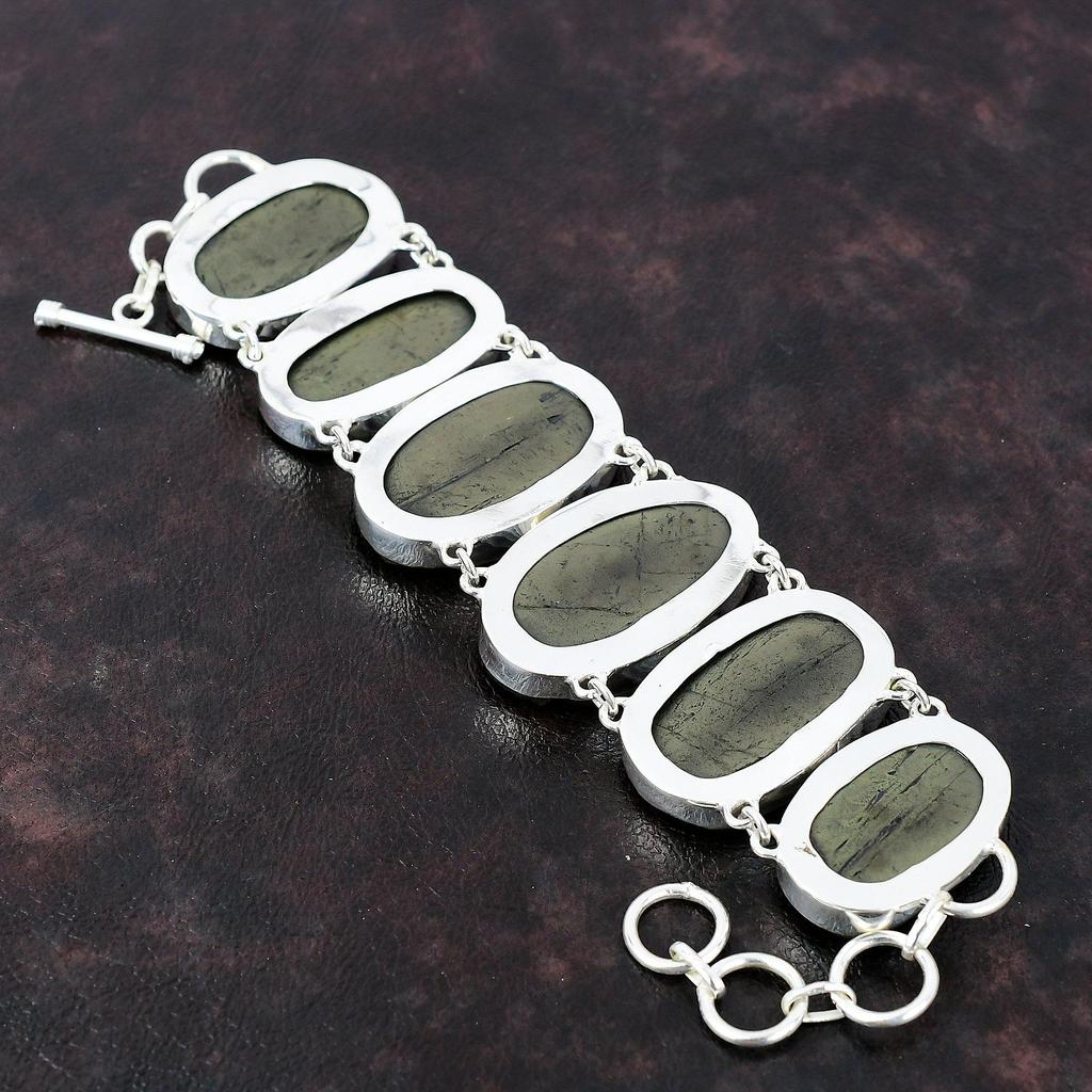 Браслет из черного турмалина, браслет из натурального драгоценного камня, браслет из стерлингового серебра 925 пробы, регулируемый браслет-цепочка, ювелирные изделия ручной работы для подарка