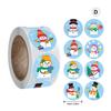 500 шт. 1 дюйм круглые рождественские наклейки с изображением Санта-Снеговика, записки, дневника, канцелярские товары, спасибо, наклейка, день рождения, рождественский декор