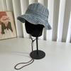 Spring and Autumn Bucket Hat Female Sunshade Sunscreen Hat Versatile Retro Denim Face Small Couple Street Casual Basin Hat