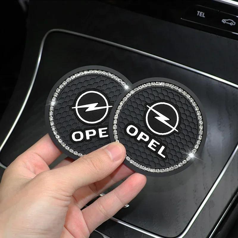 Car Non-slip Water Cup Pad Diamond Rhinestone Bling Decoration For Opel Astra Insignia Mokka Zafira Corsa Vectra Antara Meriva IA2