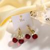 Cherry Stud Earrings Pearl Drop Earrings 2024 Jewelry Accessories  Gift