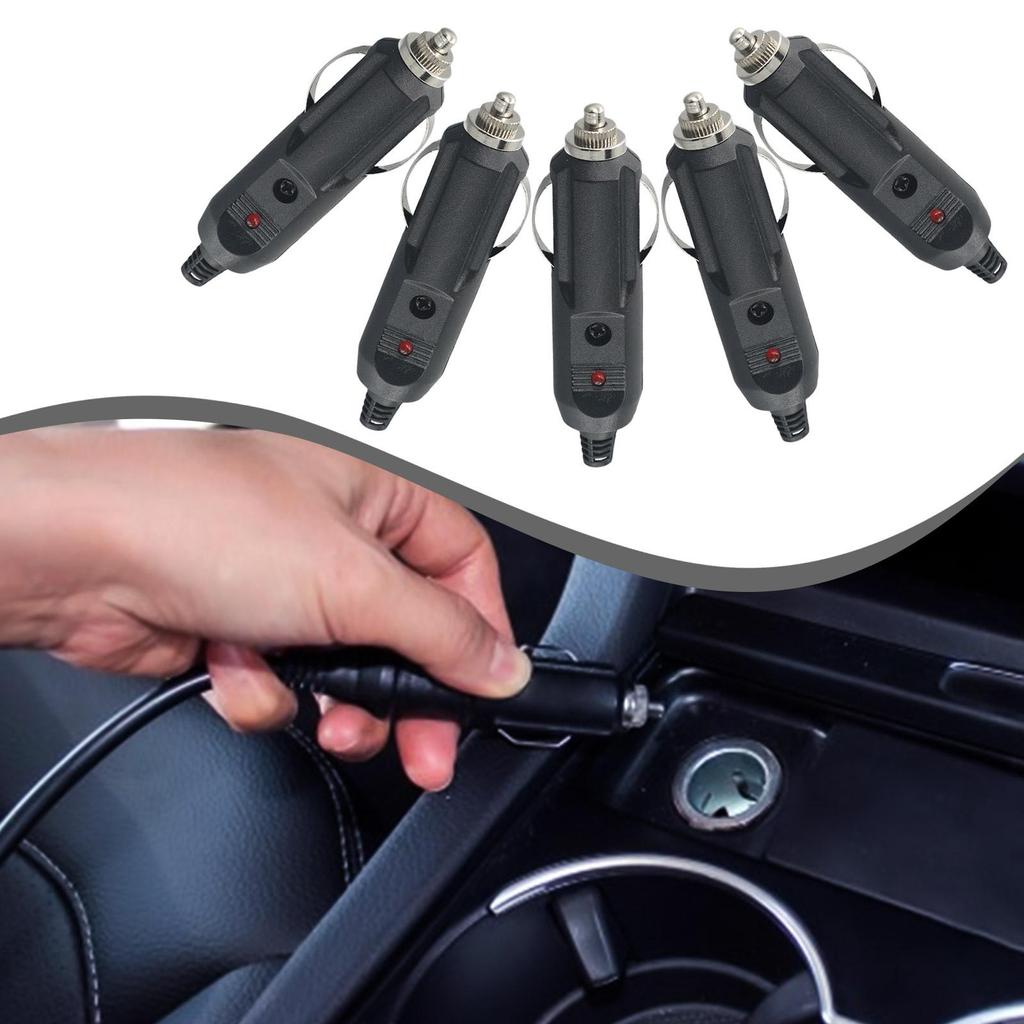 5x разъем прикуривателя для автомобиля и грузовика с предохранителем 12/24 В, красный светодиод