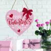 Romantic Valentine's Day Door Hanging Sign Wooden Happy Valentines Day Decor Wedding Party