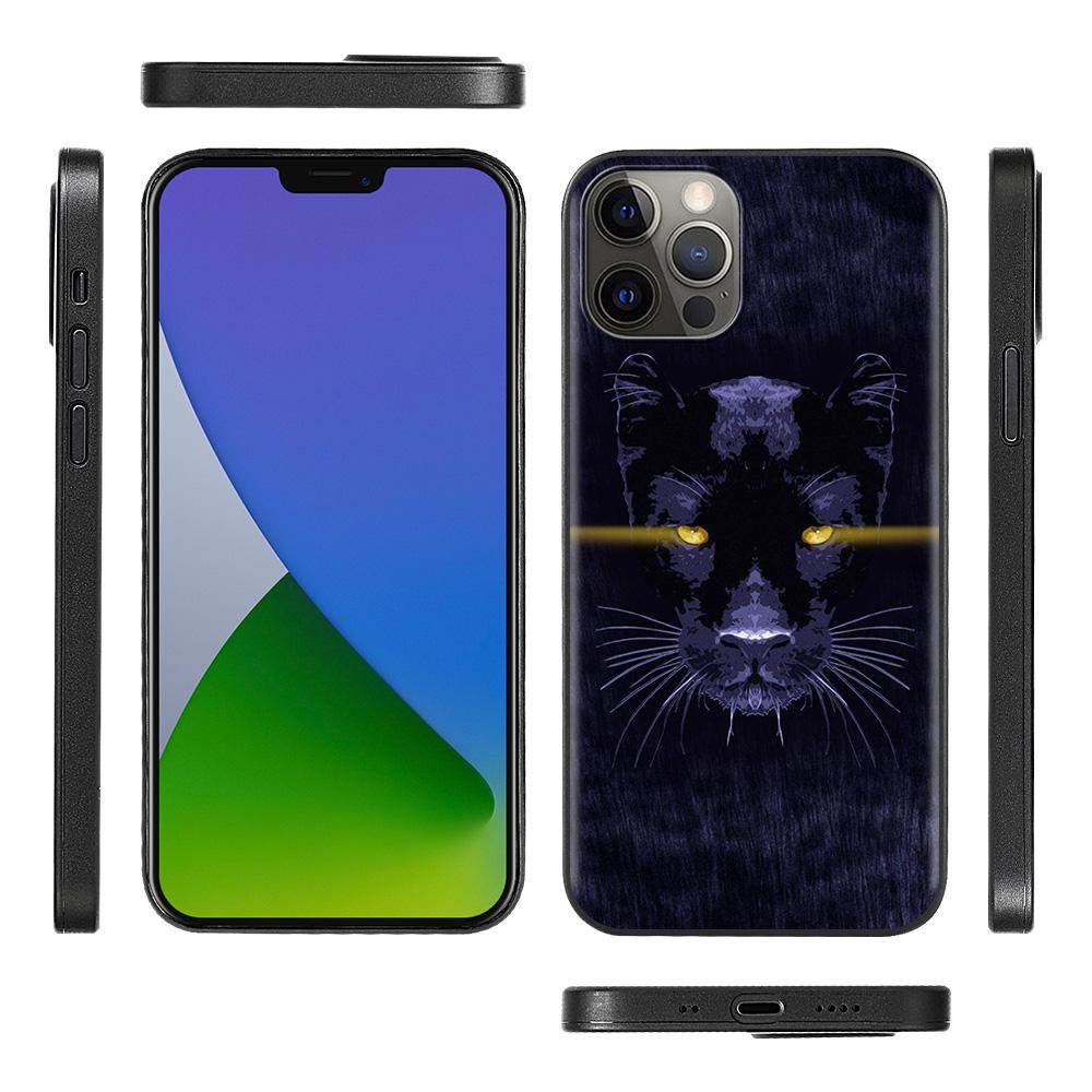 Чехол для мобильного телефона для Iphone 12 Mini 11 Pro X Xs Max Xr 8 7 6 6s Plus Se черный силиконовый чехол из ТПУ Fundas Capa Panther Cheetah
