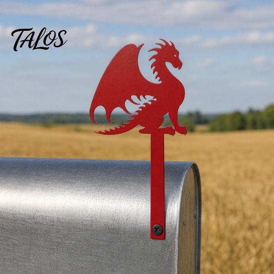 Запасной флажок для металлического почтового ящика Talos, Декоративный знак-кол с драконом, Украшение в форме крыла для украшения уличного почтового ящика