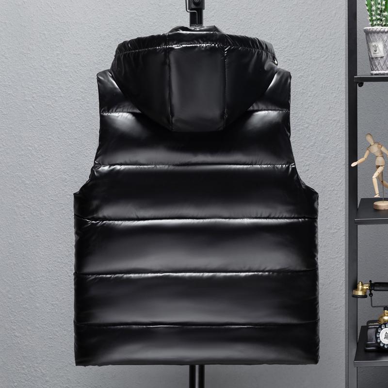 Плюс размер S-6XL зимняя мужская куртка без рукавов с капюшоном повседневный толстый теплый жилет для мужчин верхняя одежда