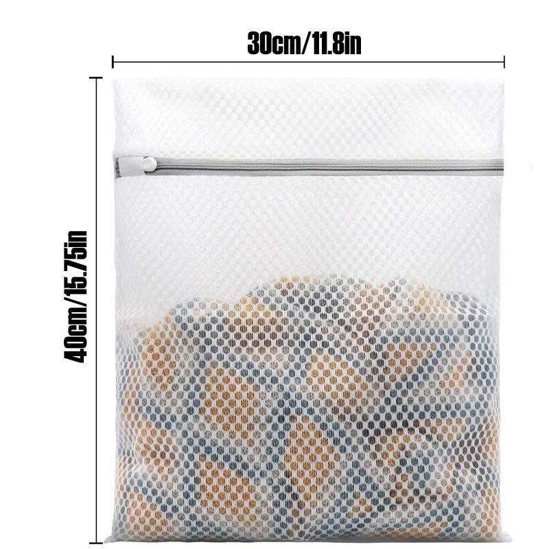 3 Heavy-Duty Honeycomb Laundry Bags for Delicate Clothes, 12 X 16 Inches, 8 X 12 Inches, and 16 X 20 Inches