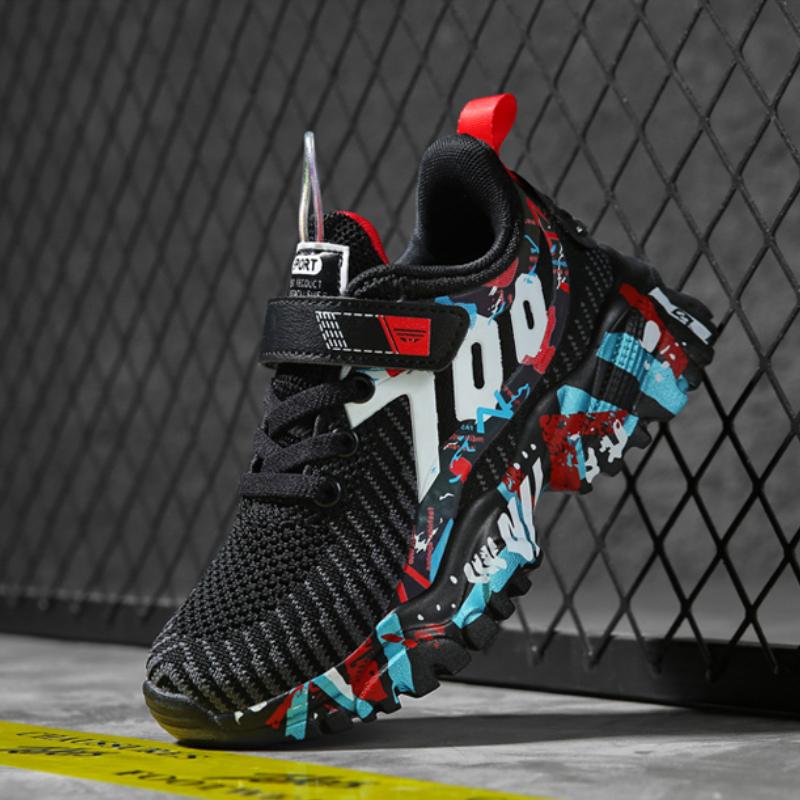 Детская спортивная обувь для мальчиков, кроссовки для бега, повседневные кроссовки, дышащая детская модная обувь, легкая обувь