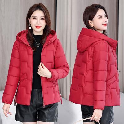 2025 короткая пуховая хлопковая куртка с капюшоном женская новая модная темпераментная теплая зимняя одежда приталенная свободная хлопковая куртка