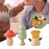 3Pcs Educational Wooden Toy Tree Squirrel Stump Shape Preschool Realistic Interactive Learning Nuts